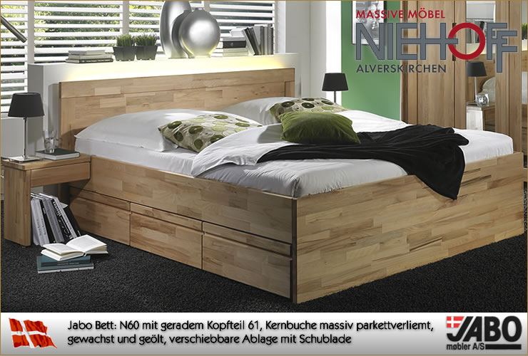 Jabo kernbuche Bett N60 
